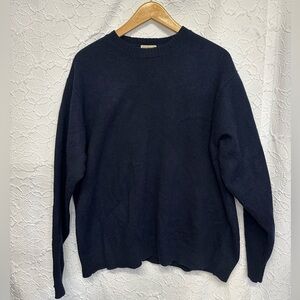 L.L.Bean Navy Lambswool Blend Crewneck Sweater Men’s XL Classic Preppy